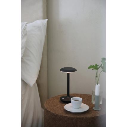 Markslöjd 108918 - LED Ljusreglerad utomhus uppladdningsbar bordslampa PETIT LED/2W/1800 mAh 2200/2700/3000K IP44 svart