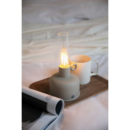 Markslöjd 108921 - LED Ljusreglerad utomhus uppladdningsbar bordslampa ASTRID LED/2W/1200 mAh IP44 grå