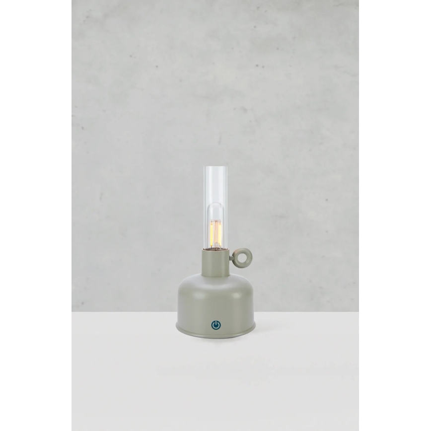 Markslöjd 108921 - LED Ljusreglerad utomhus uppladdningsbar bordslampa ASTRID LED/2W/1200 mAh IP44 grå