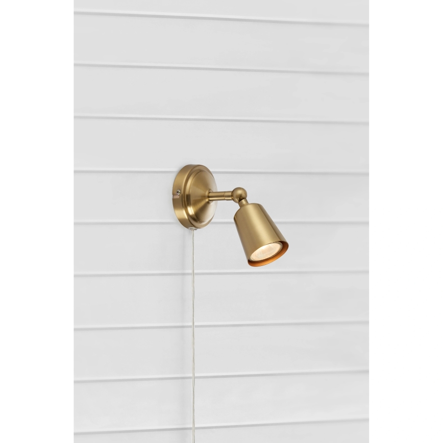 Markslöjd 108978 - Väggspotlight TINY 1xGU10/7W/230V i mässing