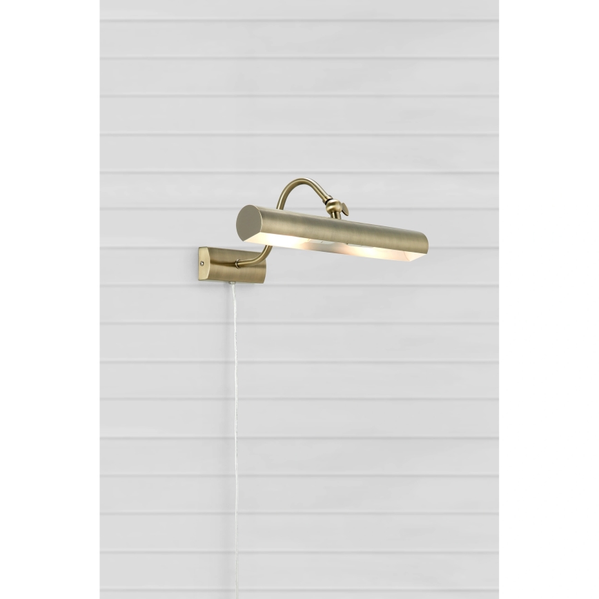 Markslöjd 108982 - Tavellampa CIGLIA 2xE14/40W/230V mässing