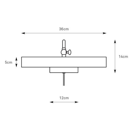 Markslöjd 108982 - Tavellampa CIGLIA 2xE14/40W/230V mässing