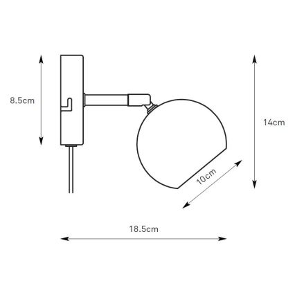 Markslöjd 108983 - Väggspot POP 1xGU10/7W/230V, grå