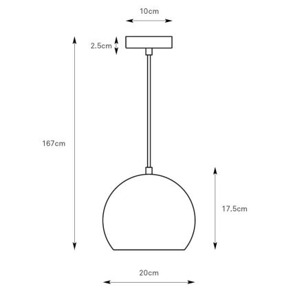 Markslöjd 108989 - Pendellampa med vajer POP 1xGU10/7W/230V Ø 20 cm grå