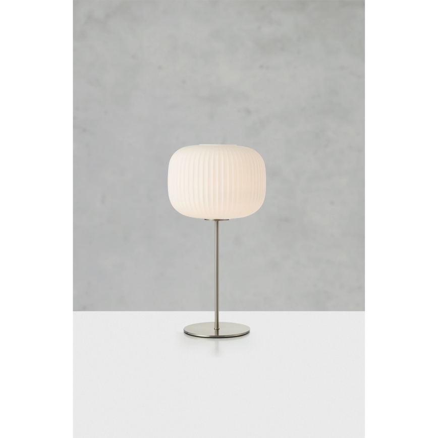 Markslöjd 109007 - Bordslampa SOBER 1xE27/40W/230V vit/mattkrom