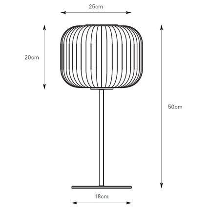Markslöjd 109007 - Bordslampa SOBER 1xE27/40W/230V vit/mattkrom
