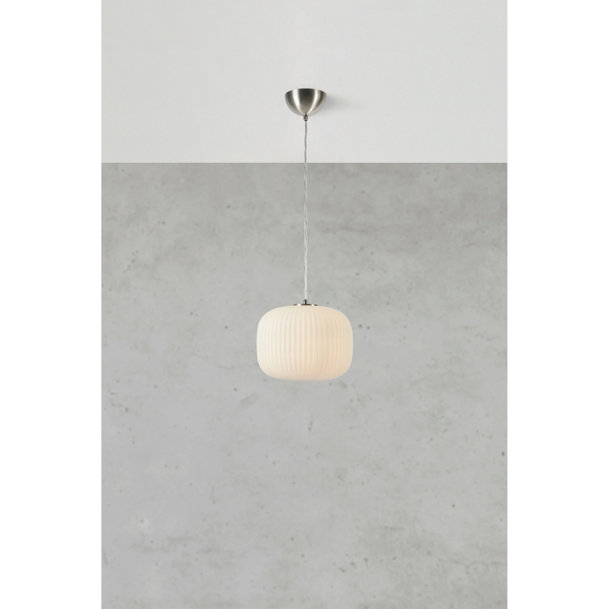 Markslöjd 109008 - Pendellampa SOBER på sladd 1xE27/40W/230V Ø 25 cm mattkrom