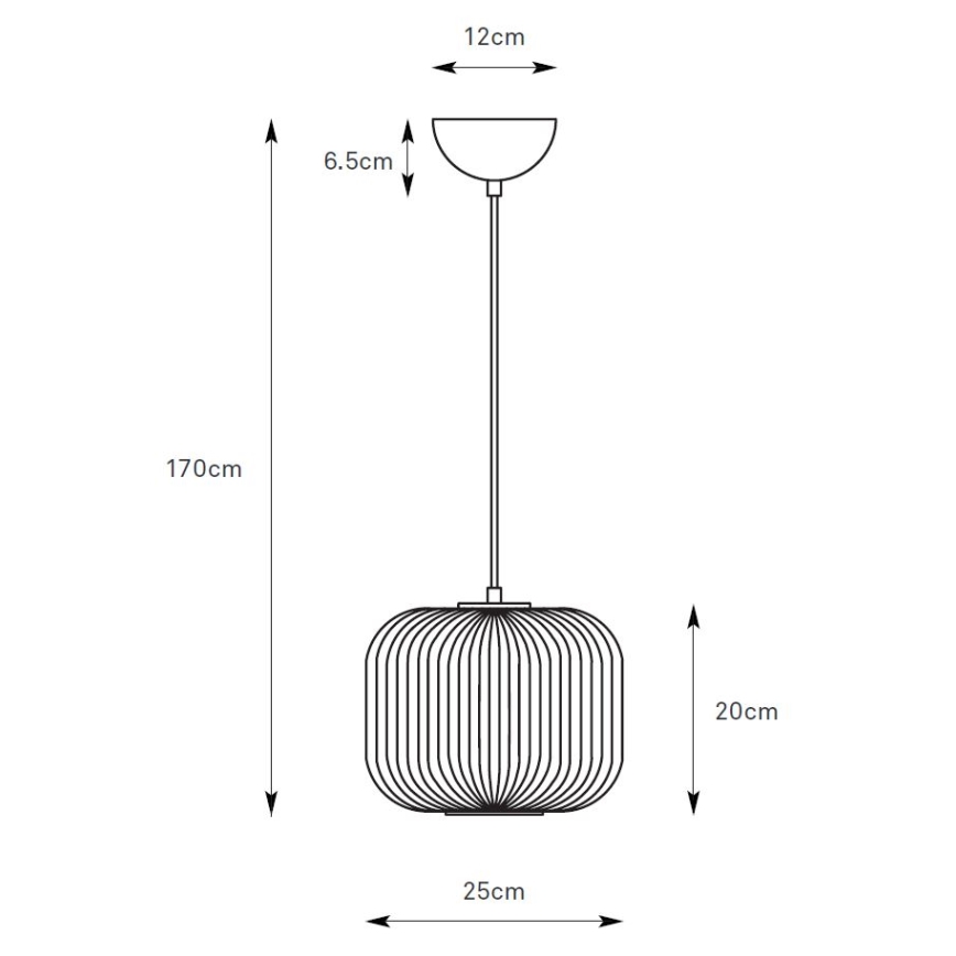 Markslöjd 109008 - Pendellampa SOBER på sladd 1xE27/40W/230V Ø 25 cm mattkrom