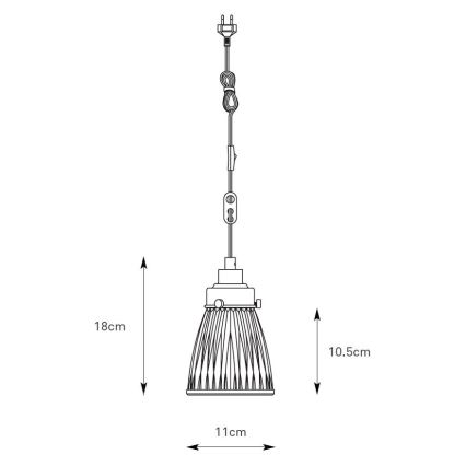 Markslöjd 109009 - Pendellampa med sladd BELLIS 1xE14/40W/230V matt krom