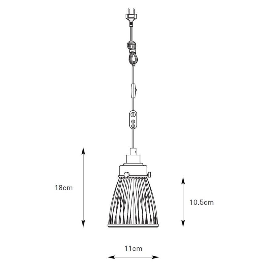 Markslöjd 109009 - Pendellampa med sladd BELLIS 1xE14/40W/230V matt krom