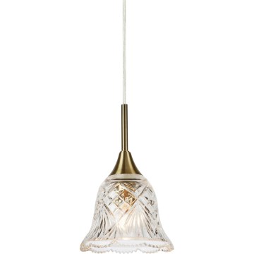 Markslöjd 109011 - Pendellampa med sladd LUNA 1xE14/40W/230V mässing