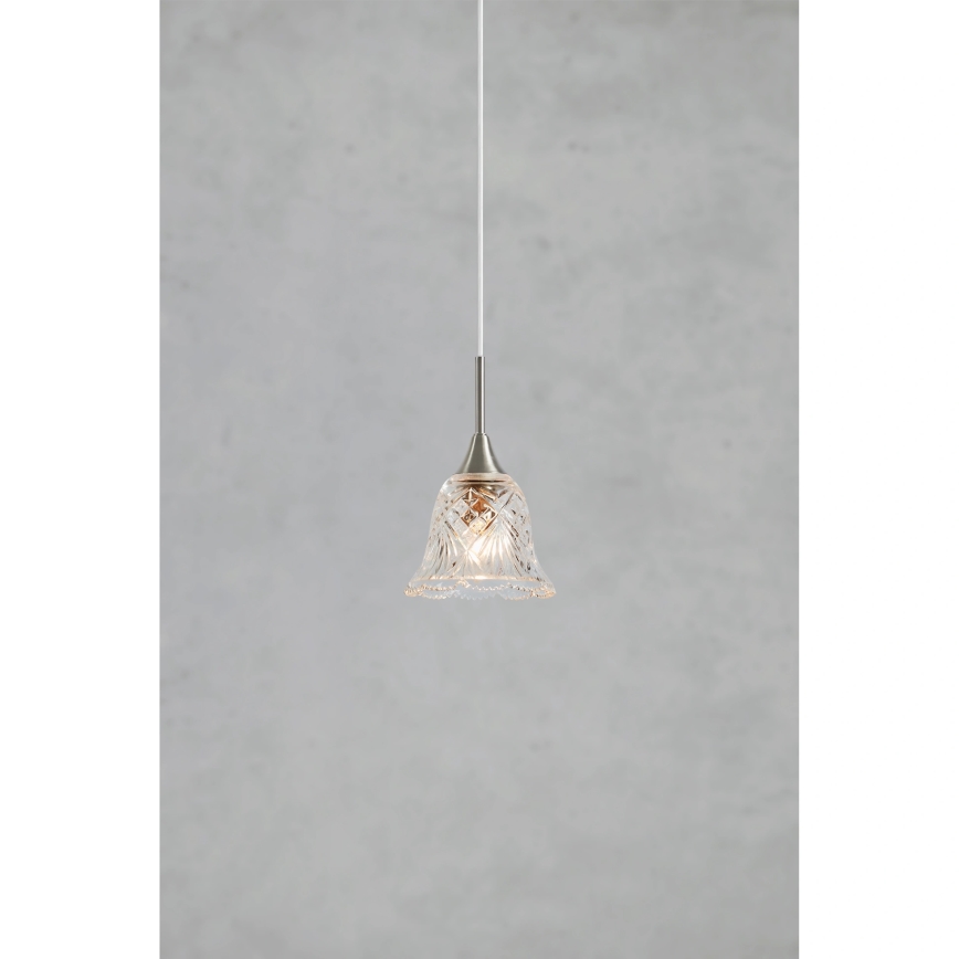 Markslöjd 109012 - Pendellampa på kabel LUNA 1xE14/40W/230V mattkrom