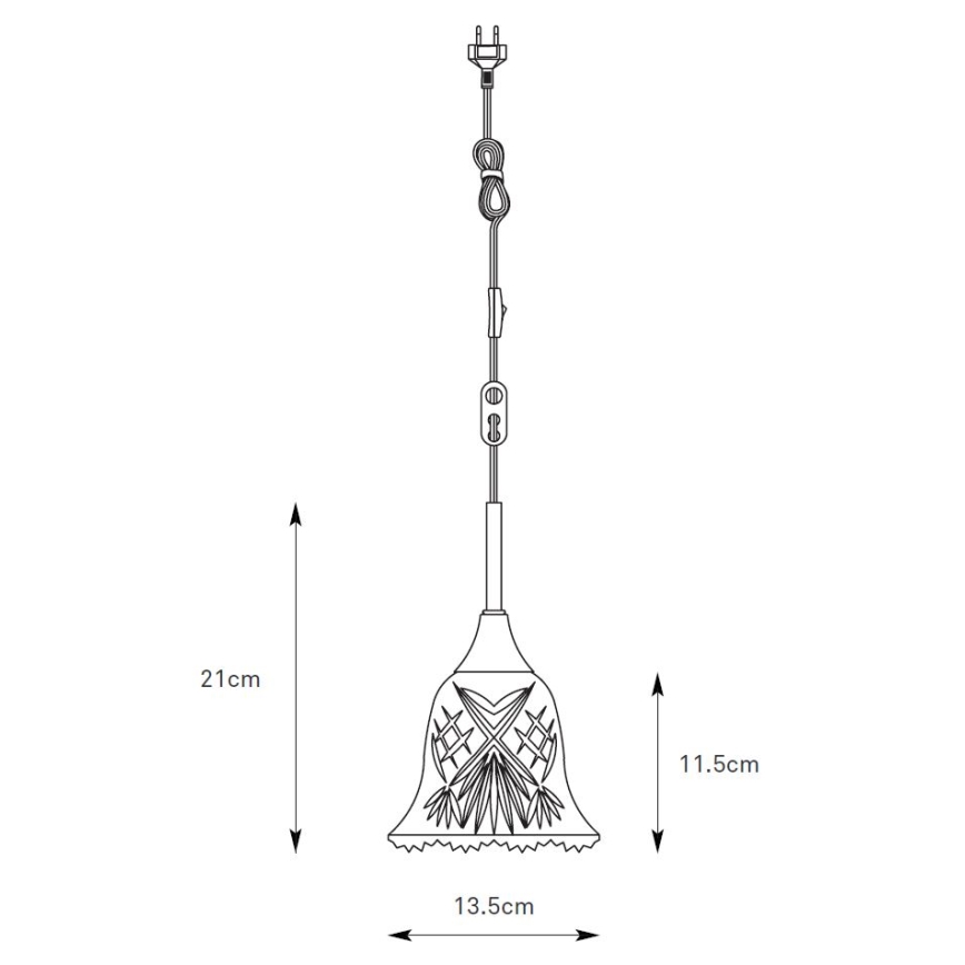Markslöjd 109012 - Pendellampa på kabel LUNA 1xE14/40W/230V mattkrom