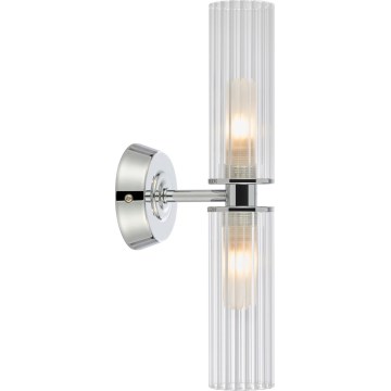Markslöjd 109027 - Badrumsvägglampa RIMINI 2xG9/20W/230V IP44 blank krom