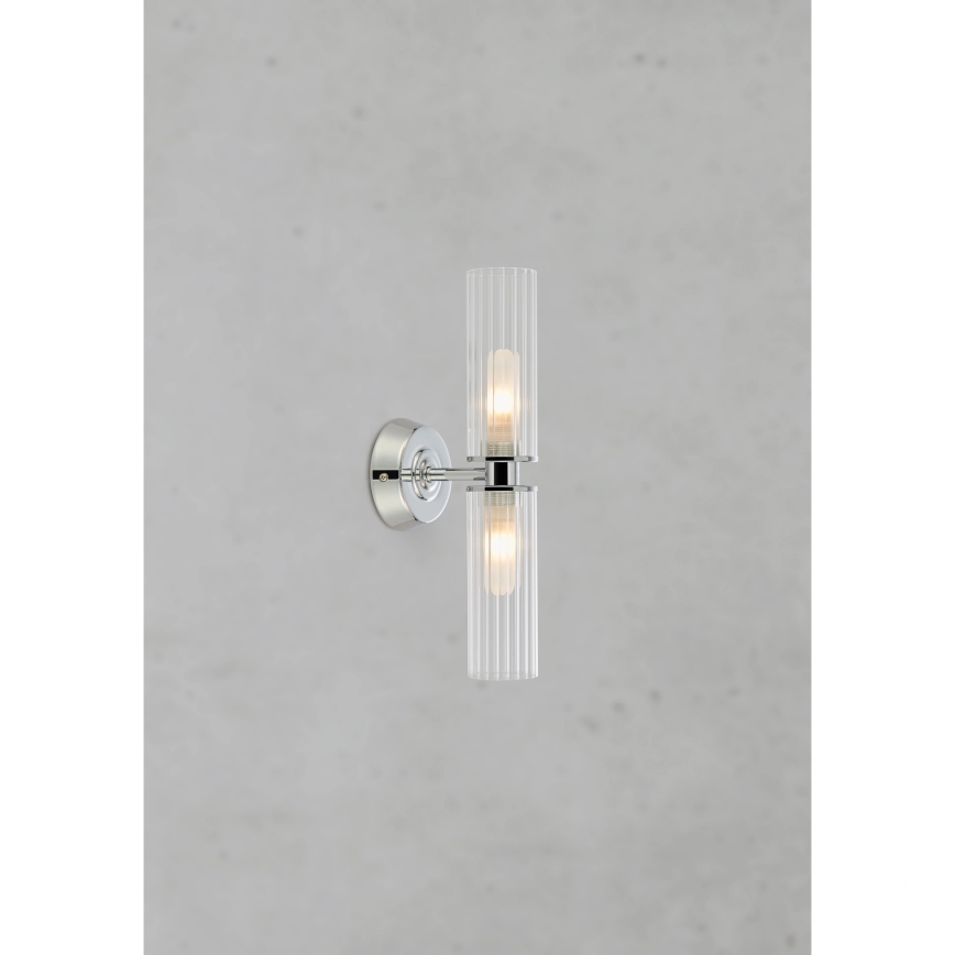 Markslöjd 109027 - Badrumsvägglampa RIMINI 2xG9/20W/230V IP44 blank krom
