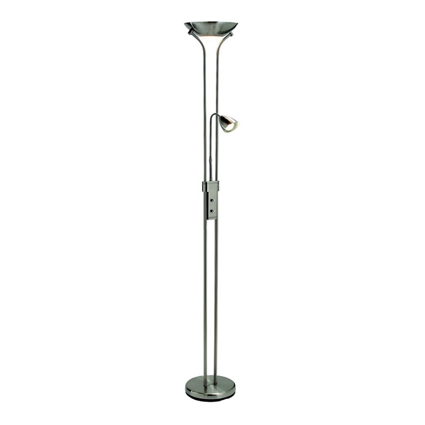 Markslöjd 111241 - Ljusreglerad golvlampa DETROIT 1xR7s/230W/230V + 1xGU10/35W skinande krom