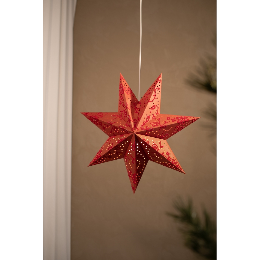 Markslöjd 700122 - Juldekoration SATURNUS 1xE14/25W/230V diameter 45 cm röd