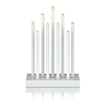 Markslöjd 702588 - LED Julkandelaber VIIK 9xLED/0,54W/230/3V vit