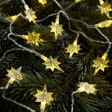 Markslöjd 702935 - LED julkedja STJÄRNA 20xLED/3xAA 1,9m varm vit