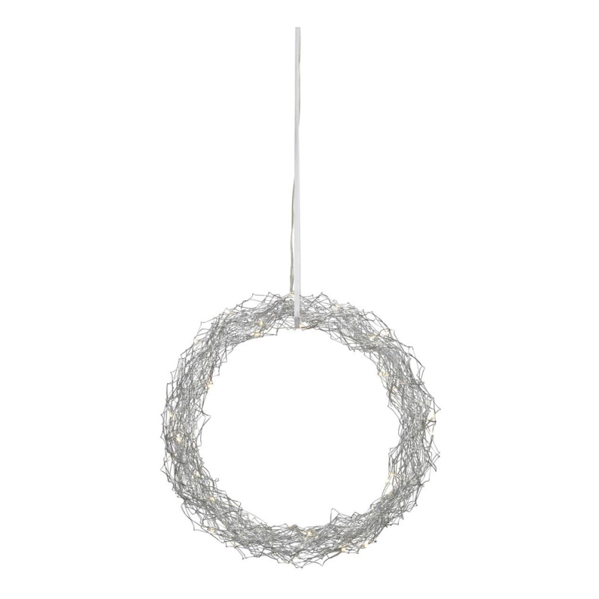 Markslöjd 703442 - LED juldekoration JULLE 30xLED/0,03W/3xAA silver