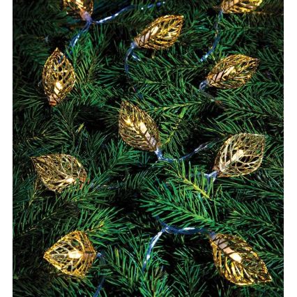 Markslöjd 703859 - LED dekorativ kedja LEAF LED/3xAA 1,85m varm vit