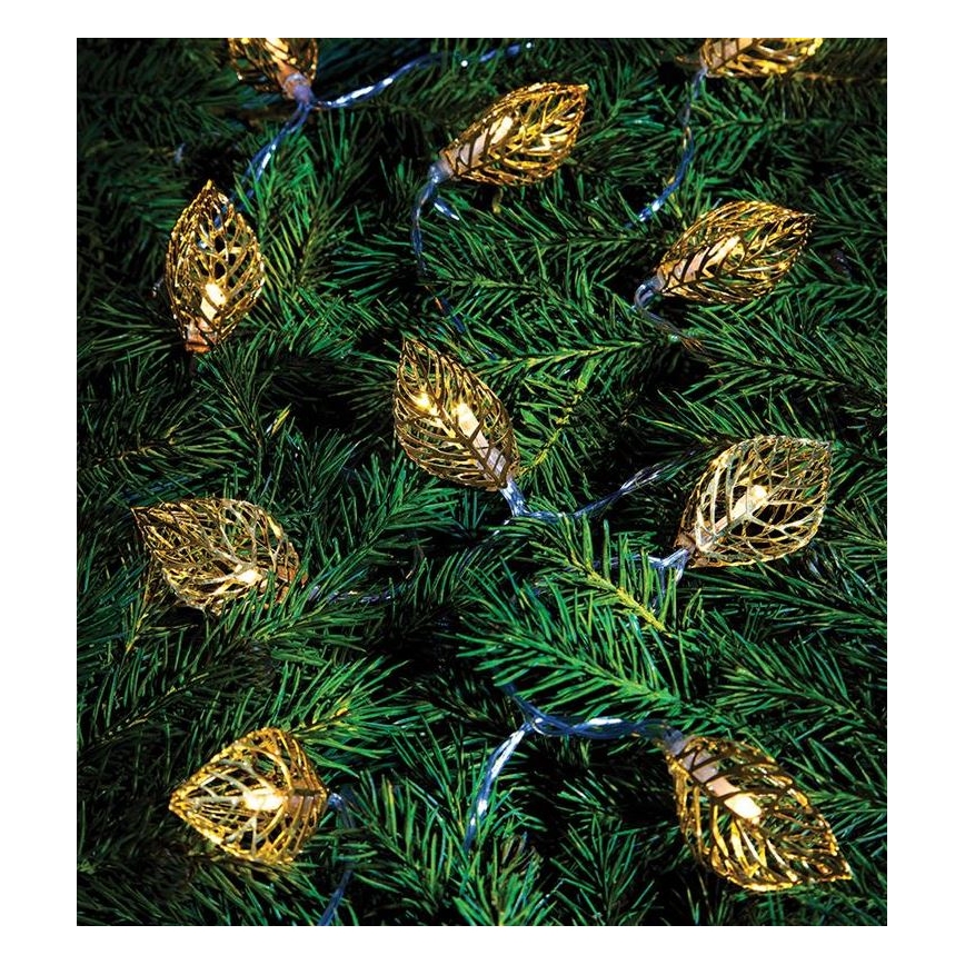 Markslöjd 703859 - LED dekorativ kedja LEAF LED/3xAA 1,85m varm vit