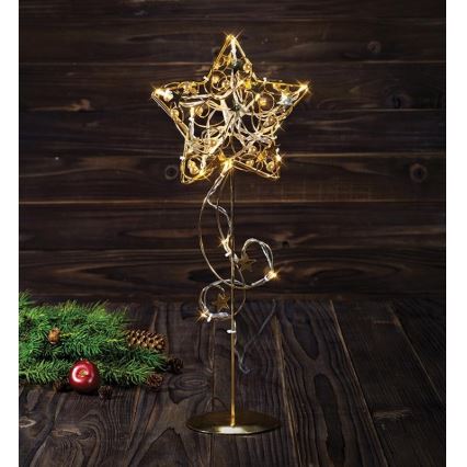Markslöjd 703900 - LED Juldekoration HAGABERG 20xLED/0,5W/230/24V guld