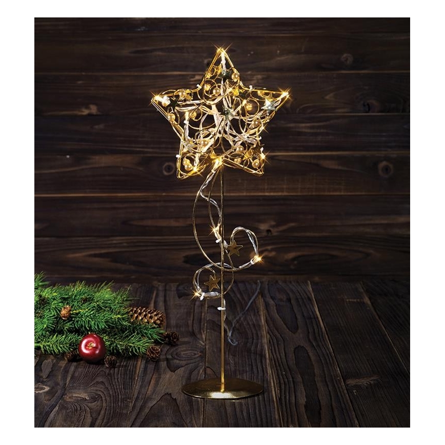 Markslöjd 703900 - LED Juldekoration HAGABERG 20xLED/0,5W/230/24V guld