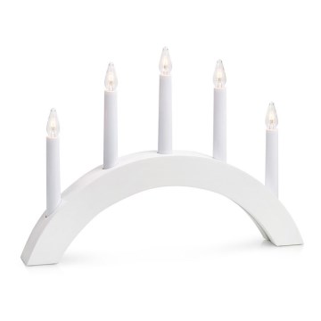 Markslöjd 704469 - Julkandelaber ATLE 5xE10/3W/230V vit