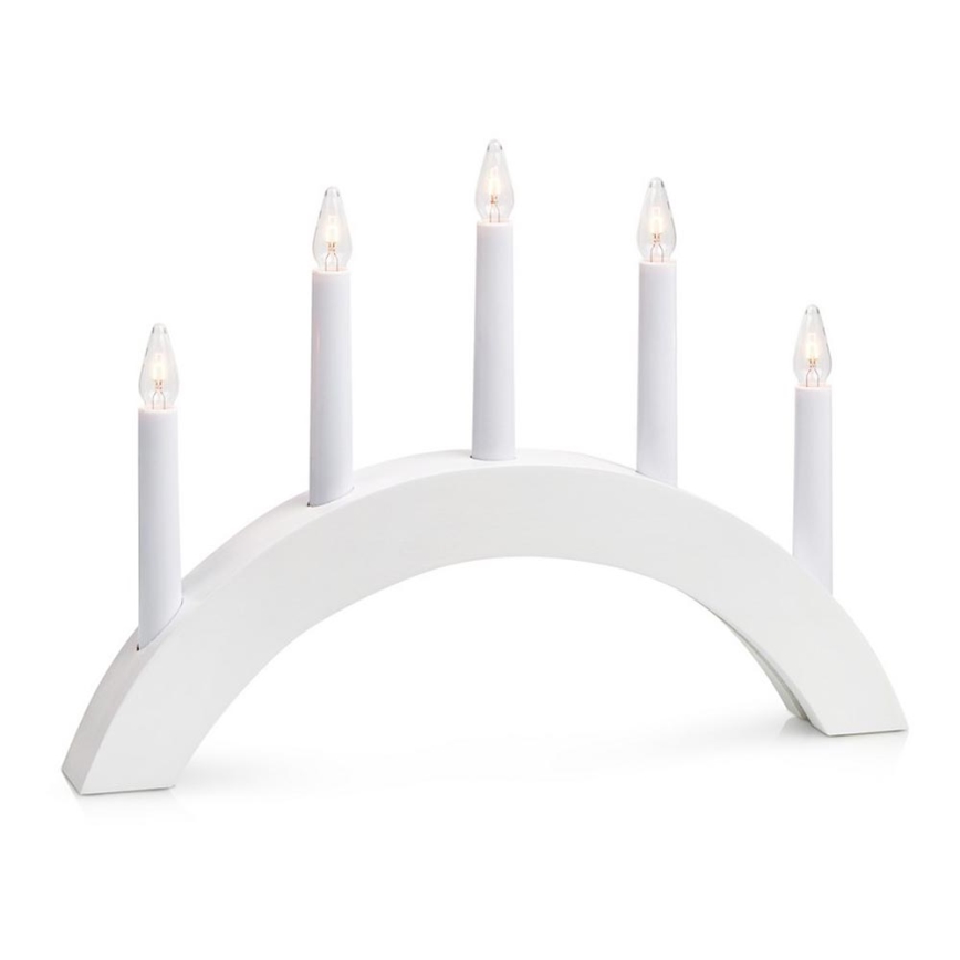Markslöjd 704469 - Julkandelaber ATLE 5xE10/3W/230V vit