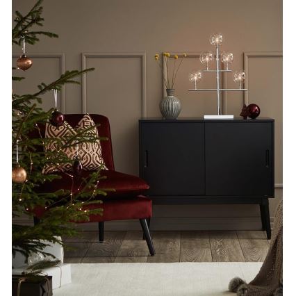 Markslöjd 704820 - Julljusstake MAESTRO 5xE5/0,8W/230/12V skinande krom