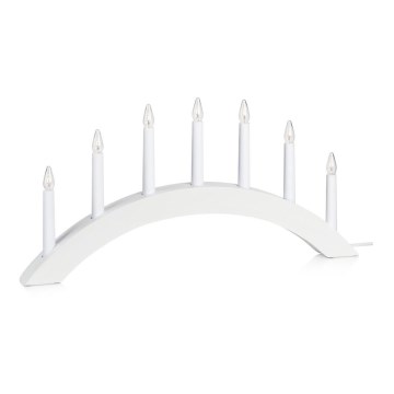 Markslöjd 704830 - Julkandelaber ATLE 7xE10/3W/230V vit