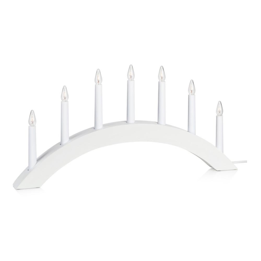Markslöjd 704830 - Julkandelaber ATLE 7xE10/3W/230V vit