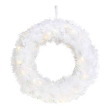 Markslöjd 705290 - LED Julkrans FEATHER LED/1,2W/3xAA Ø 35 cm