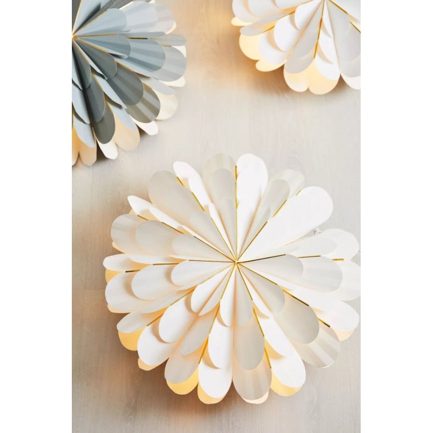 Markslöjd 705309 - Julpynt MARIGOLD 1xE14/25W/230V d. 60 cm vit