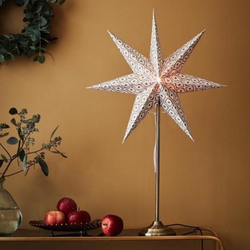 Markslöjd 705310 - Juldekoration BAROQUE 1xE14/25W/230V 65 cm vit/matt krom