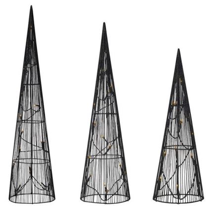 Markslöjd 705748 - SET 3x LED Julpynt DUNGE 45xLED/0,03W/4,5V svart