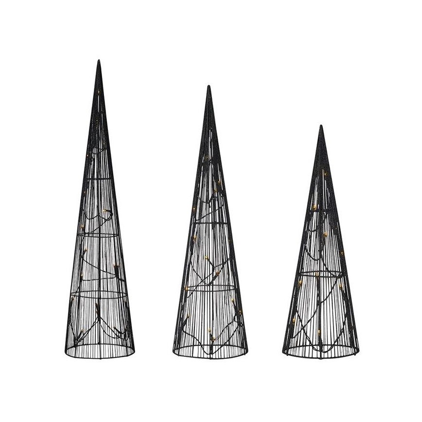 Markslöjd 705748 - SET 3x LED Julpynt DUNGE 45xLED/0,03W/4,5V svart