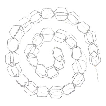 Markslöjd 705753 - LED dekorativ kedja SERVE LED/3xAA 1,9m silver