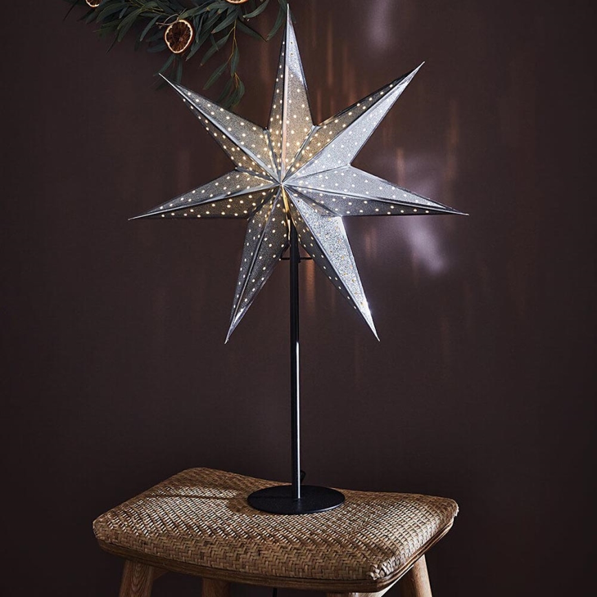 Markslöjd 705794 - Julpynt GLITTER 1xE14/25W/230V 65 cm svart/silver