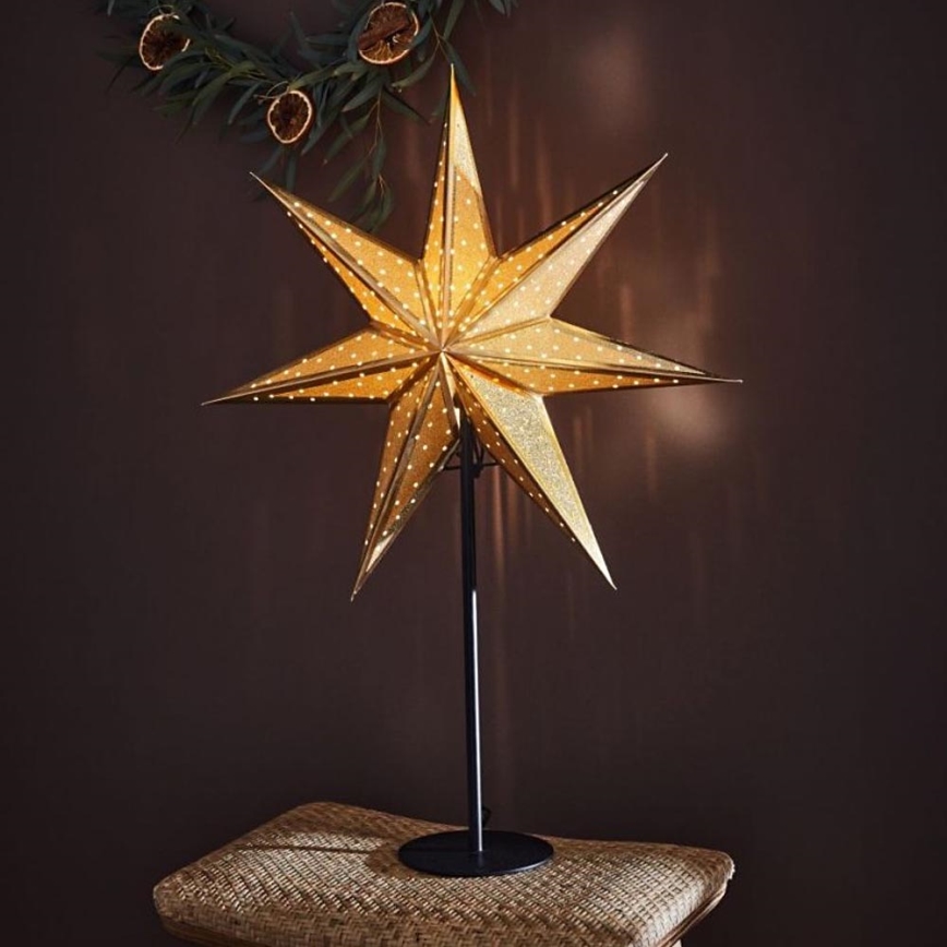 Markslöjd 705795 - Julpynt GLITTER 1xE14/25W/230V 65 cm svart/guld