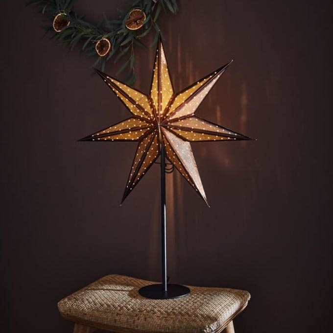 Markslöjd 705796 - Julpynt GLITTER 1xE14/25W/230V 65 cm brons/svart