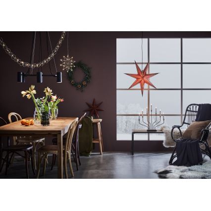 Markslöjd 705808 - Juldekoration EMBLA 1xE14/25W/230V diameter 75 cm röd