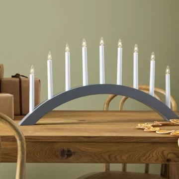 Markslöjd 705811 - Adventsljusstake ATLE 9xE10/3W/230V grå