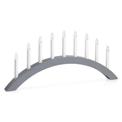 Markslöjd 705811 - Adventsljusstake ATLE 9xE10/3W/230V grå
