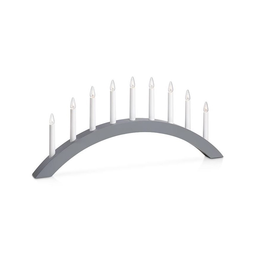 Markslöjd 705811 - Adventsljusstake ATLE 9xE10/3W/230V grå