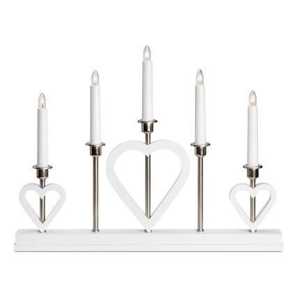 Markslöjd 705830 - Adventsljusstake MELISSA 5xE10/3W/230V vit