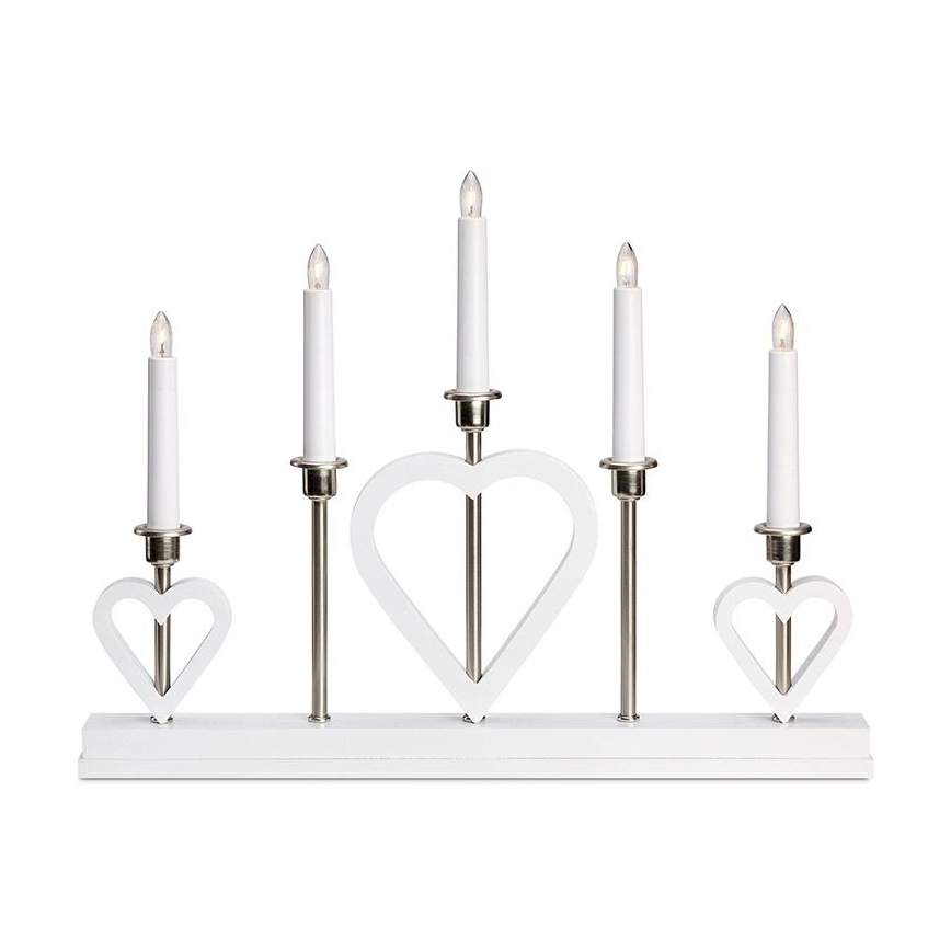 Markslöjd 705830 - Adventsljusstake MELISSA 5xE10/3W/230V vit