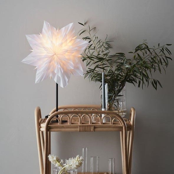 Markslöjd 705838 - Juldekoration NEELA 1xE14/25W/230V 43 cm vit/svart