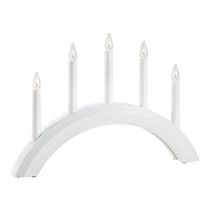 Markslöjd 705952 - Julljusstake AVENTO 5xE10/3W/230V vit